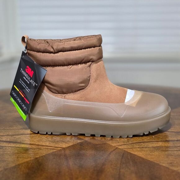 UGG Classic Mini Mod Chukka Boots 3M Chestnut Brown Men's 10 Fur Suede Insulate - Picture 9 of 15